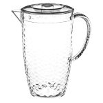 Waterkan kunststof transparant 2L