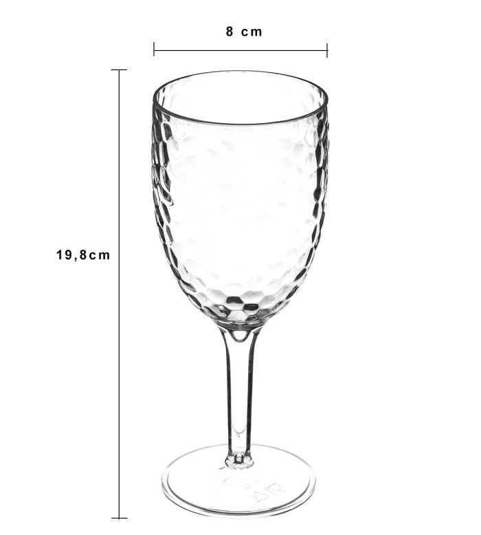 Wijnglas kunststof transparant 350ml