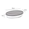 Glazen ovenschaal met deksel 30*21*7cm