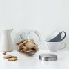 Glazen snoeppot 650ml metalen deksel