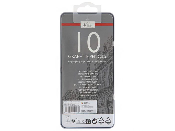 Grafietpotloden set 10-delig