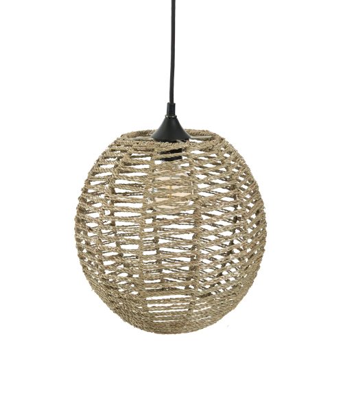 Hanglamp “Rana” zeegras naturel D33*35cm