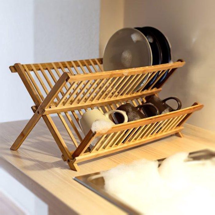 Opklapbare bamboe afdruiprek 42cm