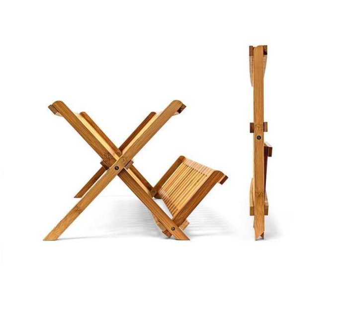 Opklapbare bamboe afdruiprek 42cm