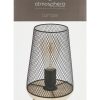 Tafellamp mesh "Zely" metaal-hout H23cm