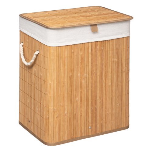 Wasmand bamboe opvouwbaar rechthoekig 60L
