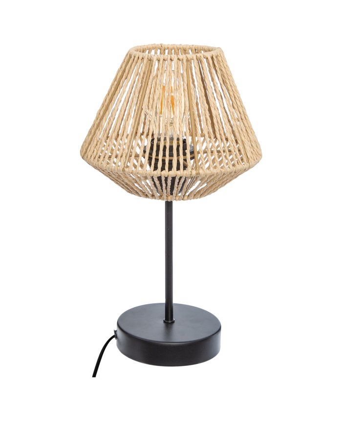 Gevlochten schemerlamp “Jily” naturel H34cm