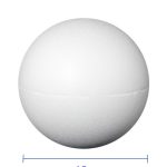 Piepschuim bal wit 15cm