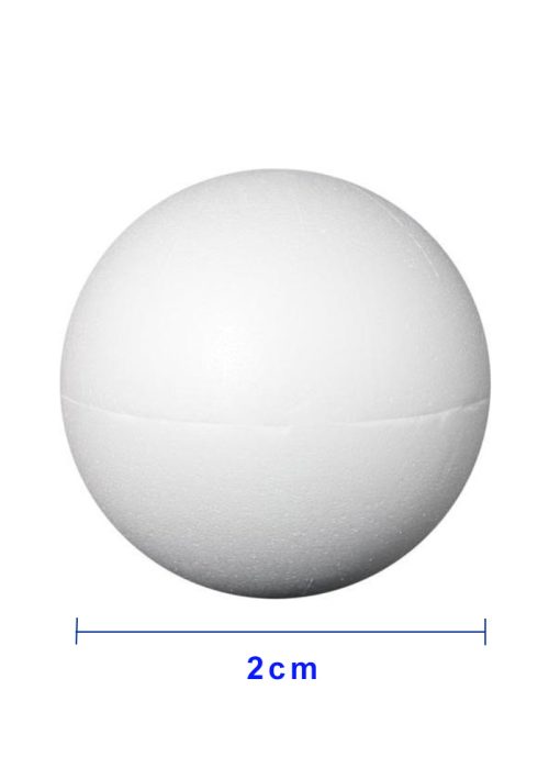 Piepschuim bal wit 2cm/12 stuks