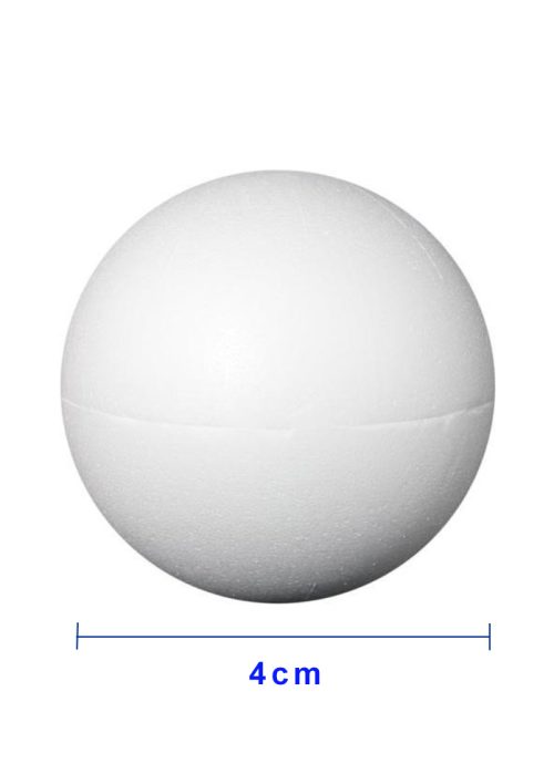 Piepschuim bal wit 4cm/8 stuks