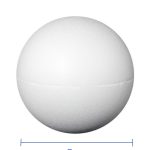 Piepschuim bal wit 7cm/2 stuks
