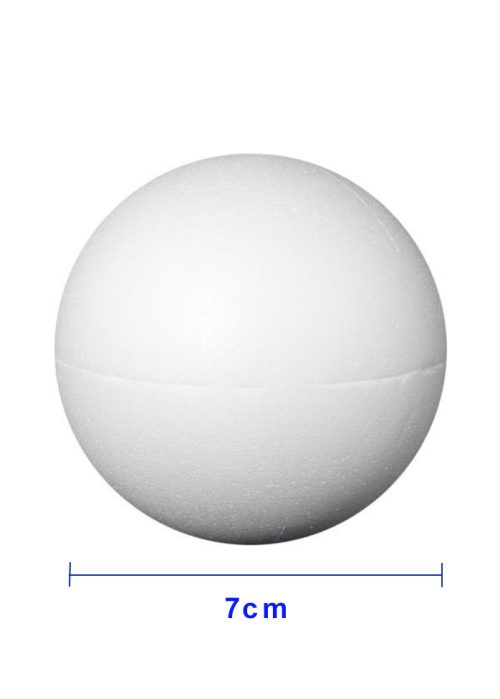 Piepschuim bal wit 7cm/2 stuks