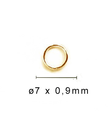 Buigringen goud D7*0,9mm-c.a.150st