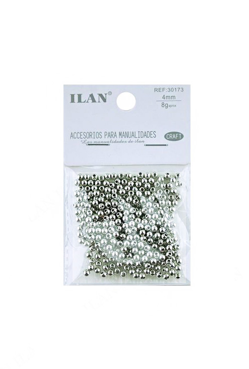 Kralen zilver 4mm c.a.350st