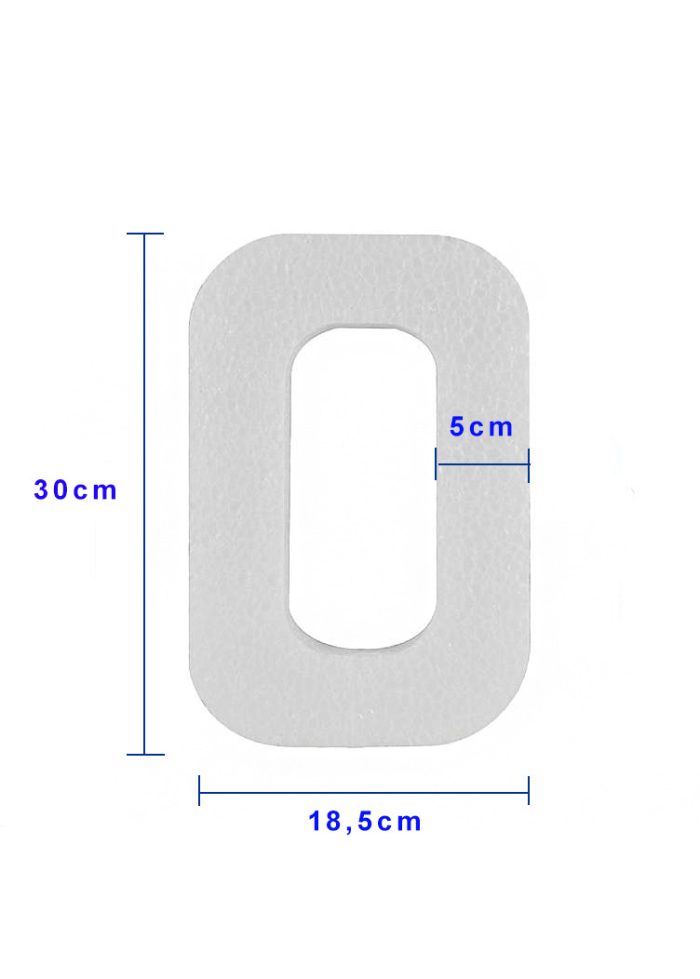 Piepschuim cijfer 0 (30cm)
