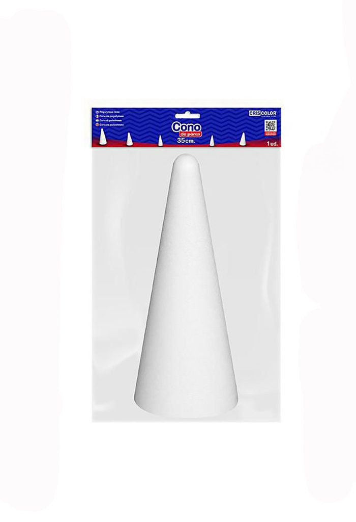 Piepschuim kegel wit 35cm