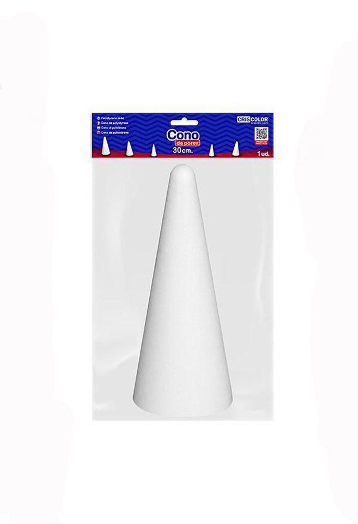 Piepschuim kegel wit 30cm