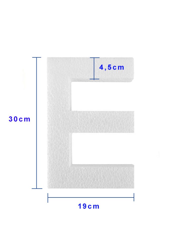 Piepschuim letter E 30cm