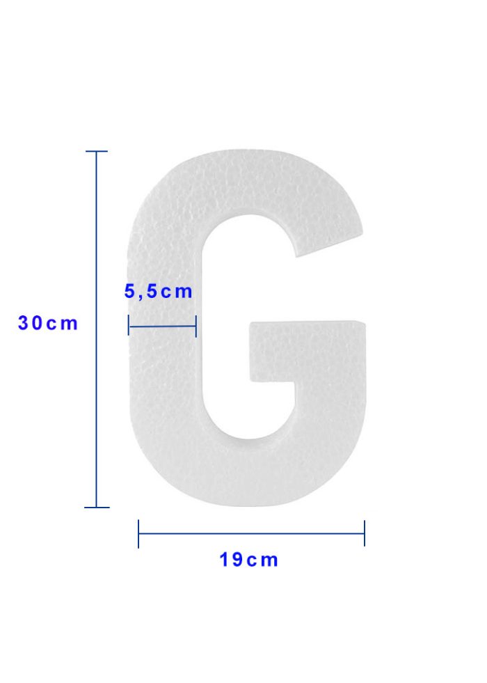 Piepschuim letter G 30cm
