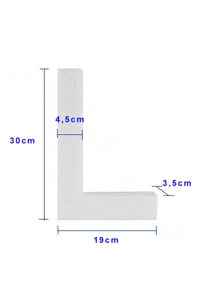Piepschuim letter L 30cm