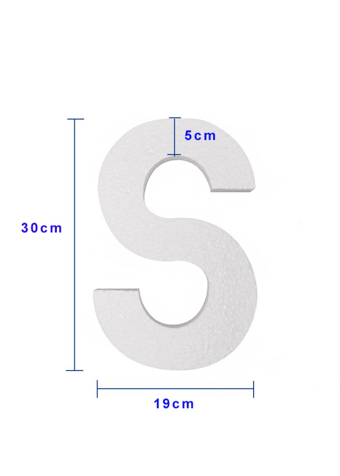 Piepschuim letter S 30cm