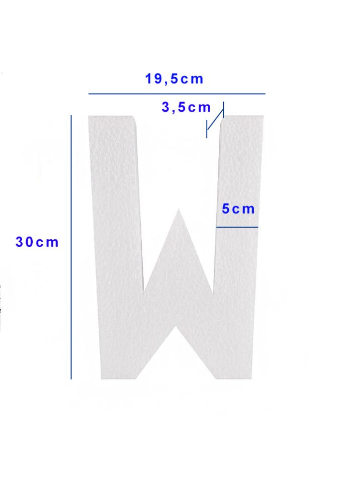 Piepschuim letter W 30cm