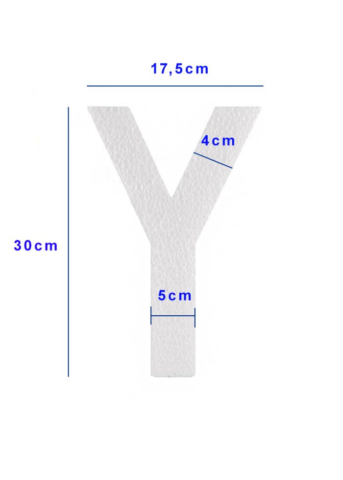 Piepschuim letter Y 30cm