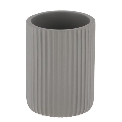 Badkamerbeker polyresin grijs 360ml