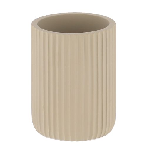 Badkamerbeker polyresin taupe 360ml