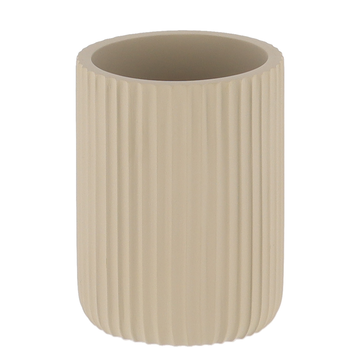 Badkamerbeker polyresin taupe 360ml