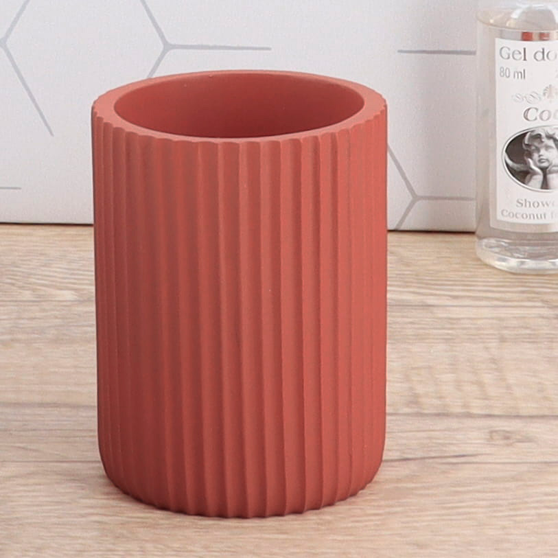 Badkamerbeker polyresin Terracotta 360ml