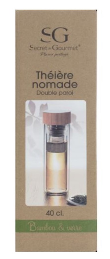 Dubbelwandig bamboe drinkfles met filter