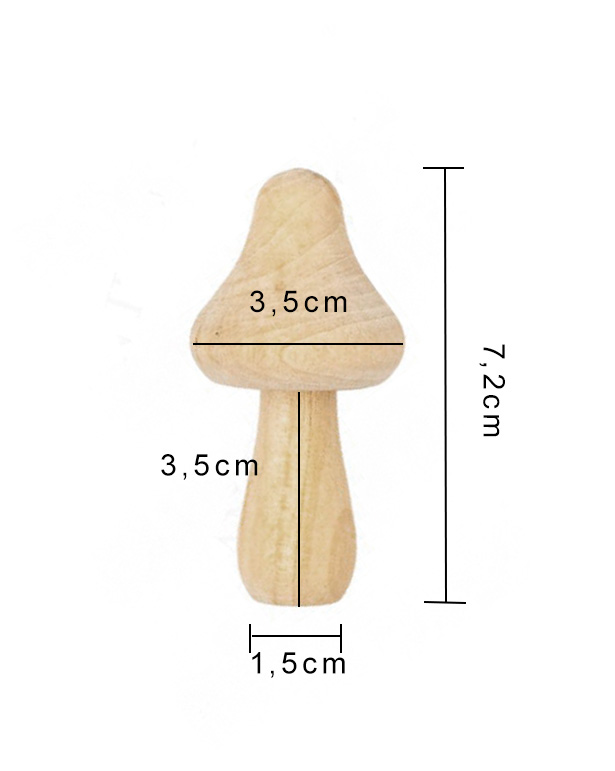 Houten paddestoelen H7,2cm