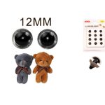 Knuffel ogen zwart 12mm