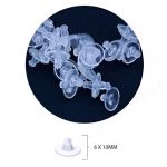 Oorbelsluitingen kunststof transparant ø6*10mm