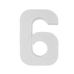 Piepschuim cijfer 6 (30cm)