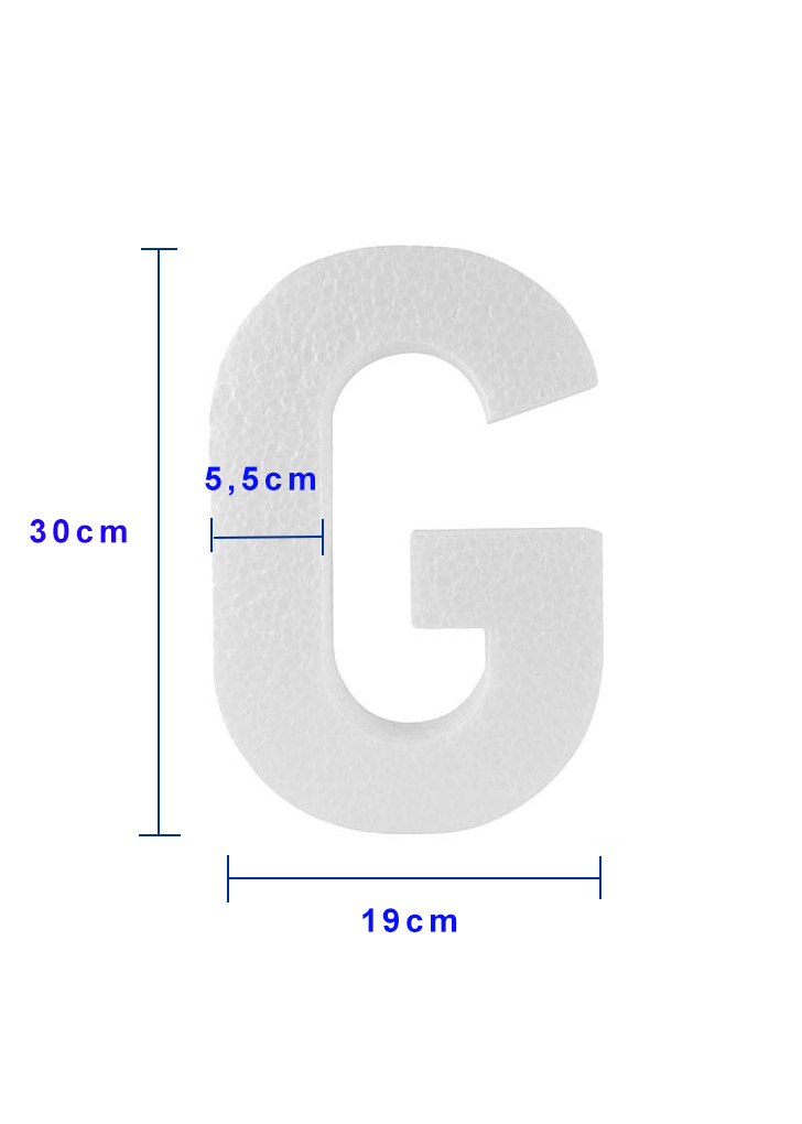 Piepschuim letter G 30cm