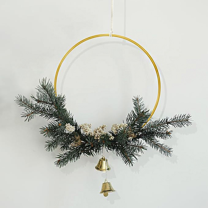 Ring metaal goud D10cm dikte 3mm