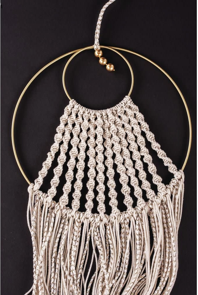 Ring metaal goud D8cm dikte 3mm