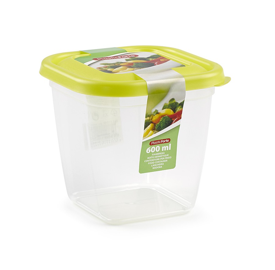 Vershoudbak vierkant 600ml