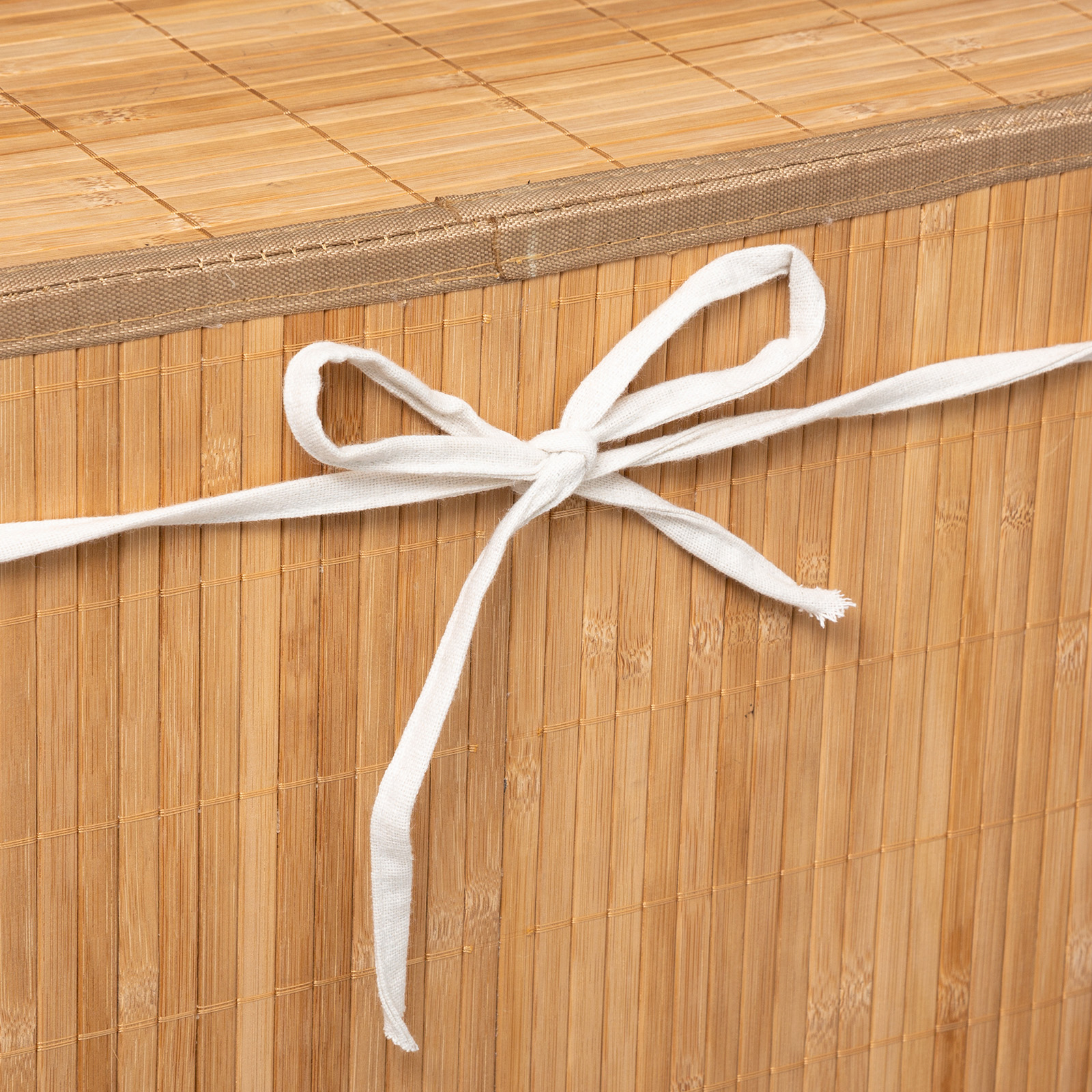 Wasmand bamboe opvouwbaar rechthoekig 60L