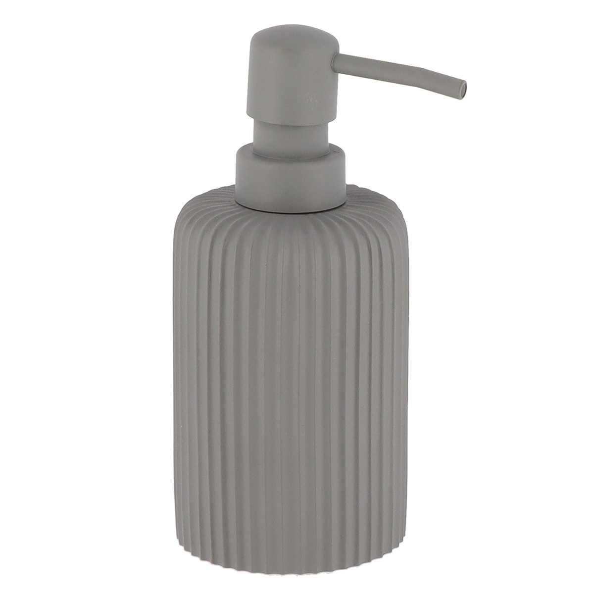 Zeepdispenser polyresin grijs 230ml