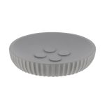 Zeephouder geribbeld polyresin grijs