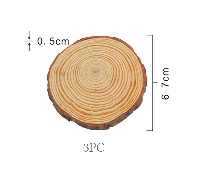Boomschijf rond 7cm/3 stuks
