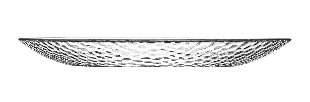 Bord kunststof transparant 27cm