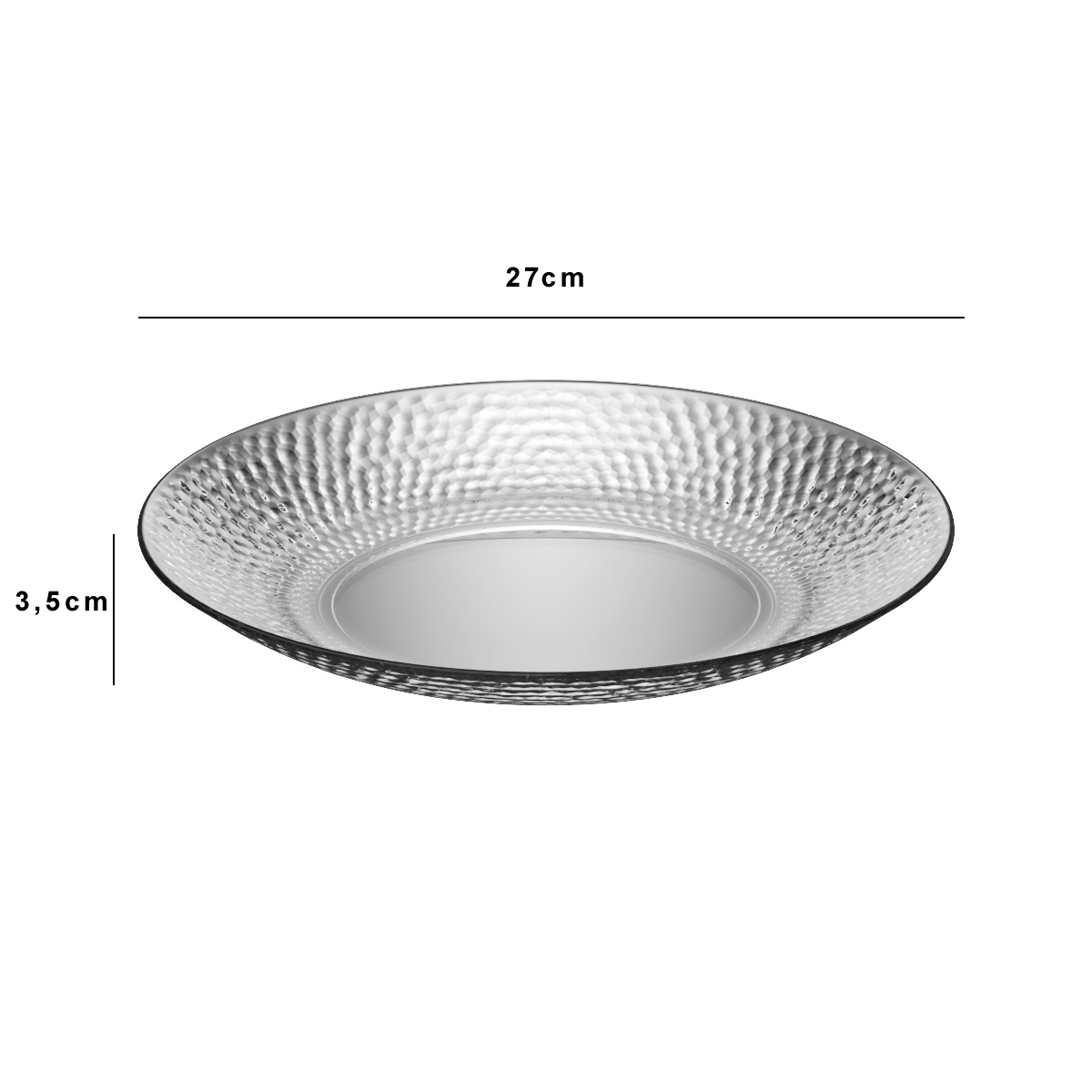 Bord kunststof transparant 27cm