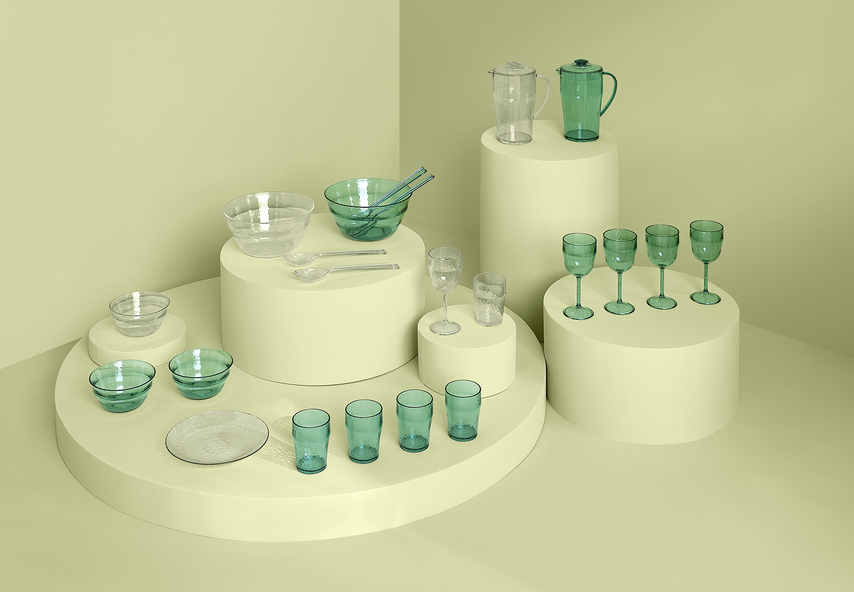 Bord kunststof transparant 27cm