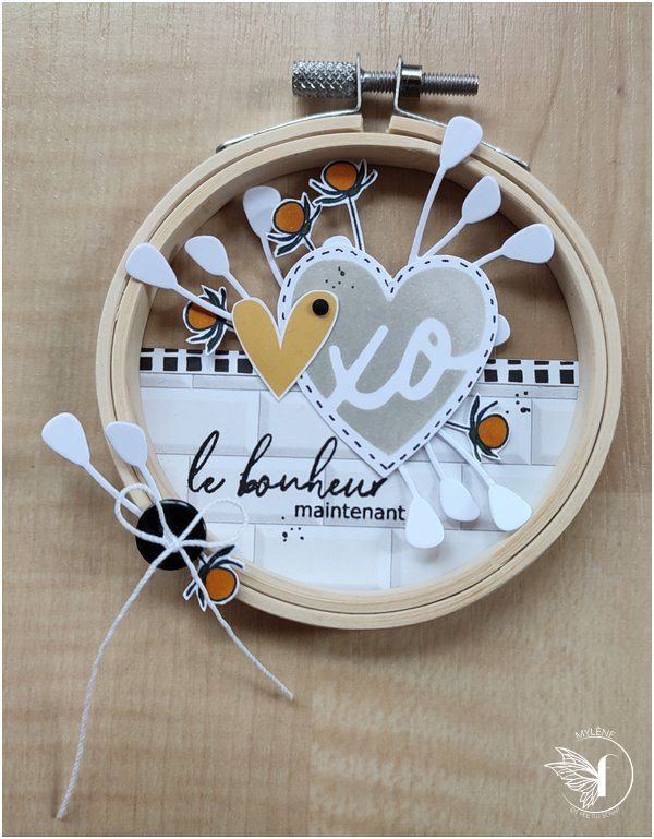 Borduurring hout D23cm