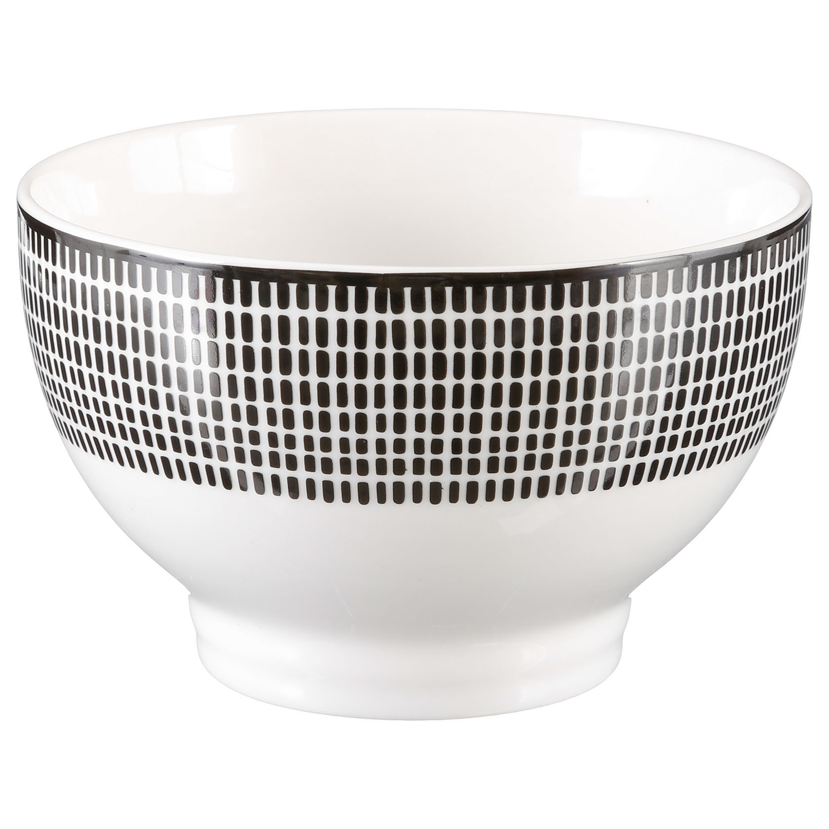 Kom Bohemia zwart-wit D13cm