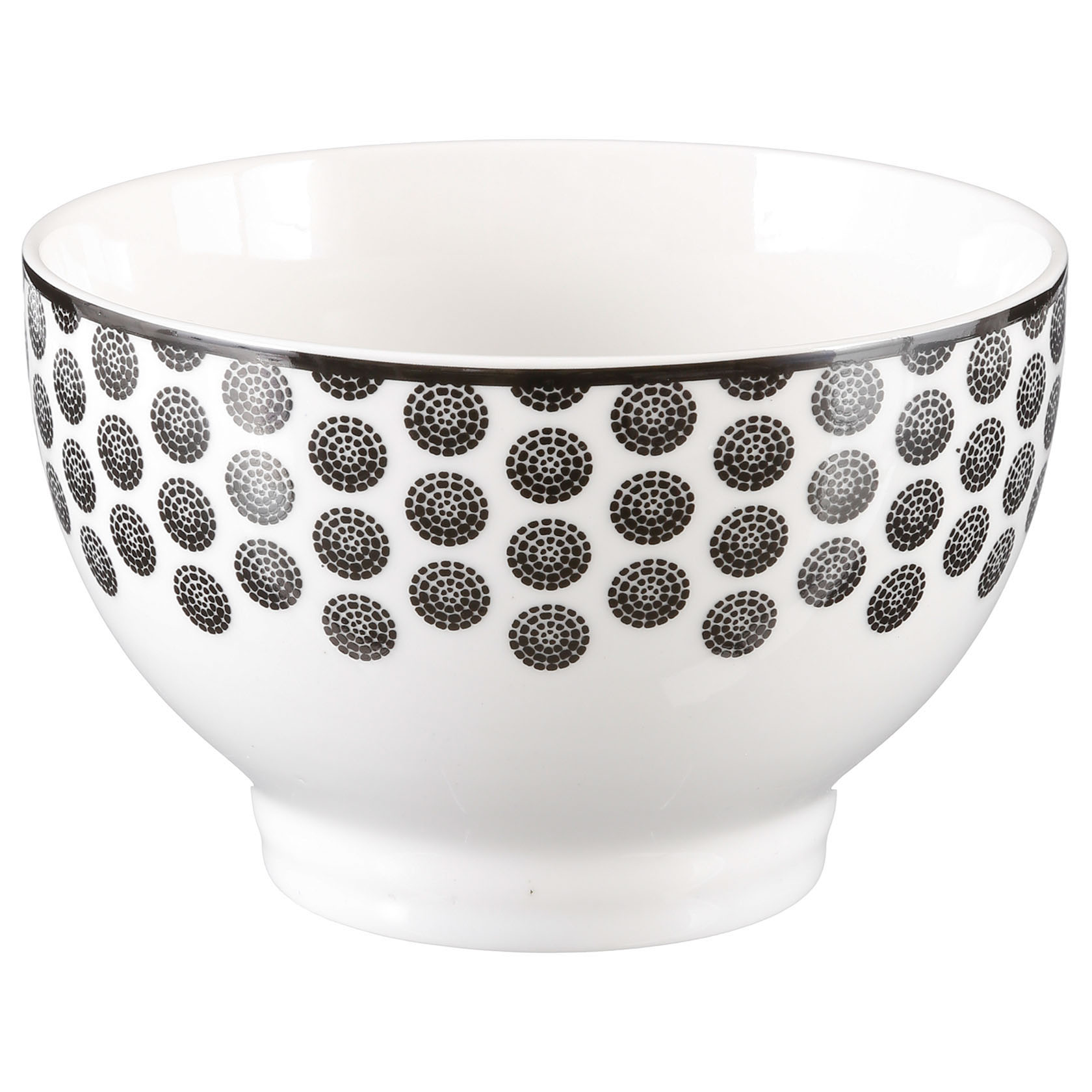 Kom Bohemia zwart-wit D13cm